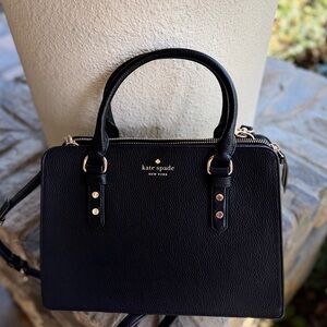 New Without Tags Kate Spade Lise Mulberry Black Leather Crossbody Handbag